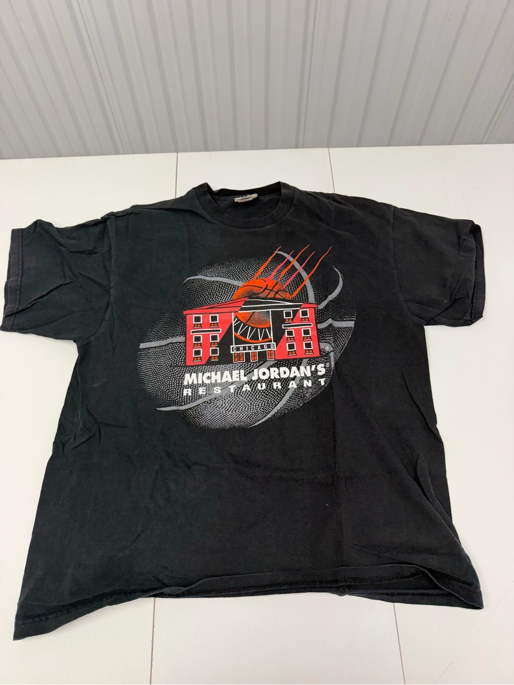 Men's Nike Black Crewneck T shirt Michael Jordan Restaurant